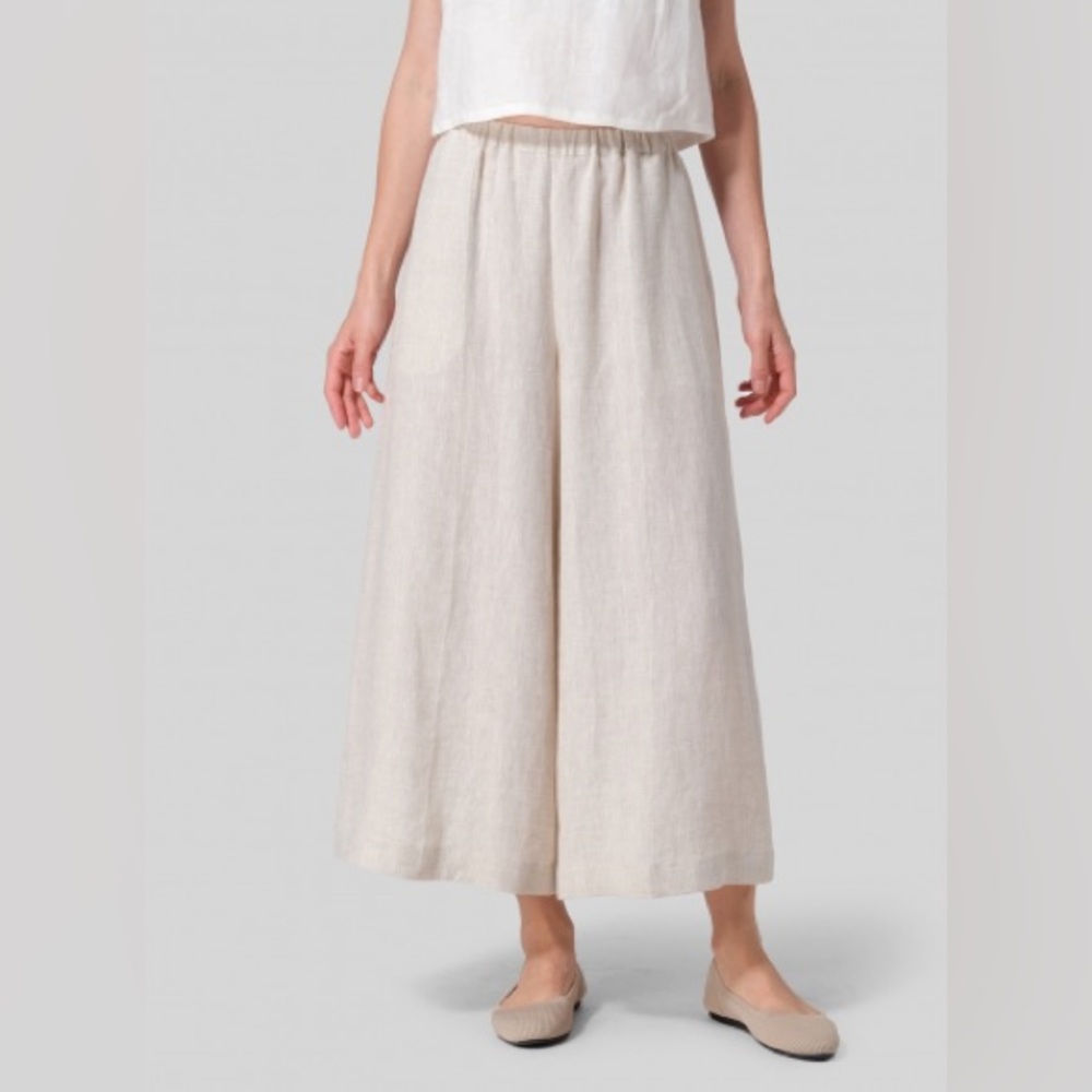 Vivid Linen Wide Leg Pants S75-13